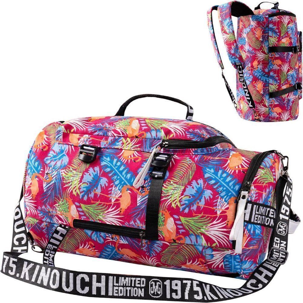 40L Sling Gym Sport Bag Backpack Duffle Bag Weekender Bag Water-resistant Travel